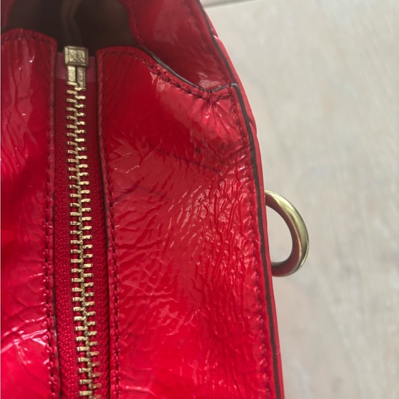 COACH Red Patent Leather Bag with Gold Accents - Picture 12 of 12